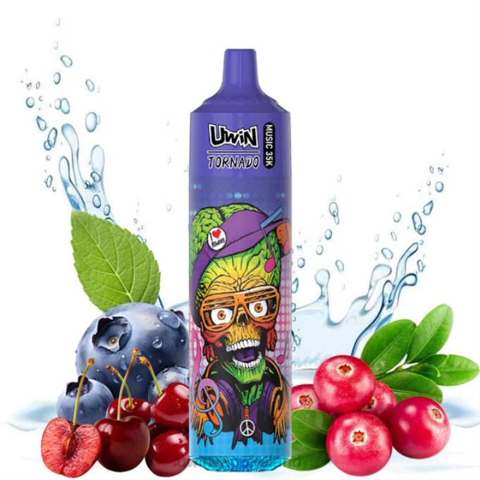 Uwin Vape Dublin Blueberry Cherry Cranberry | UWIN CRYSTAL 35K DISPOSABLE VAPE 2L6L26