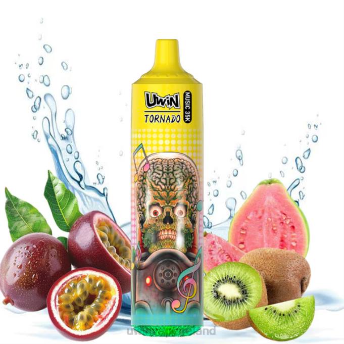 Uwin Vape Electronic Cigarette Kiwi Passion Fruit Guava | UWIN CRYSTAL 35K DISPOSABLE VAPE 2L6L23
